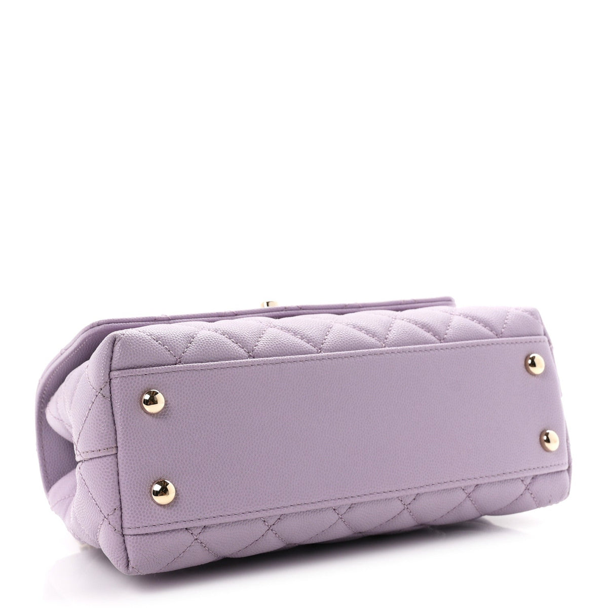 Caviar Quilted Mini Coco Handle Flap Light Purple