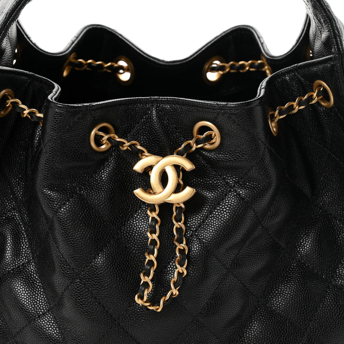 Caviar Quilted Small Chanel 25 Handbag Black