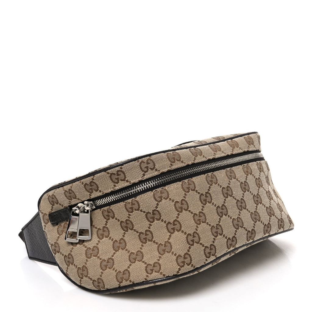 Monogram Dollar Calfskin Waist Pouch Beige Ebony Testa di Moro Marrone Scuro