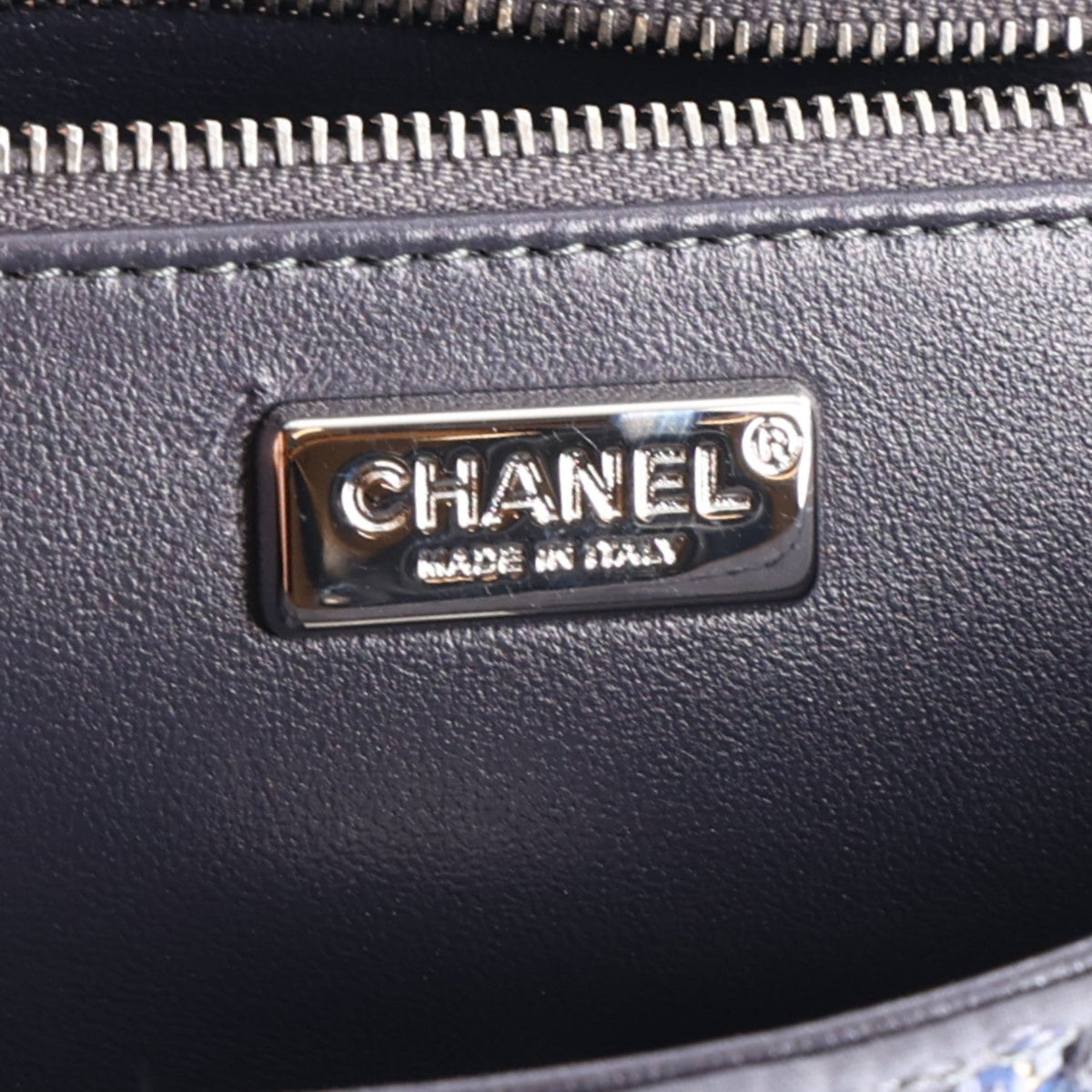 Sequin Logo CC Medium Flap Blue Multicolor