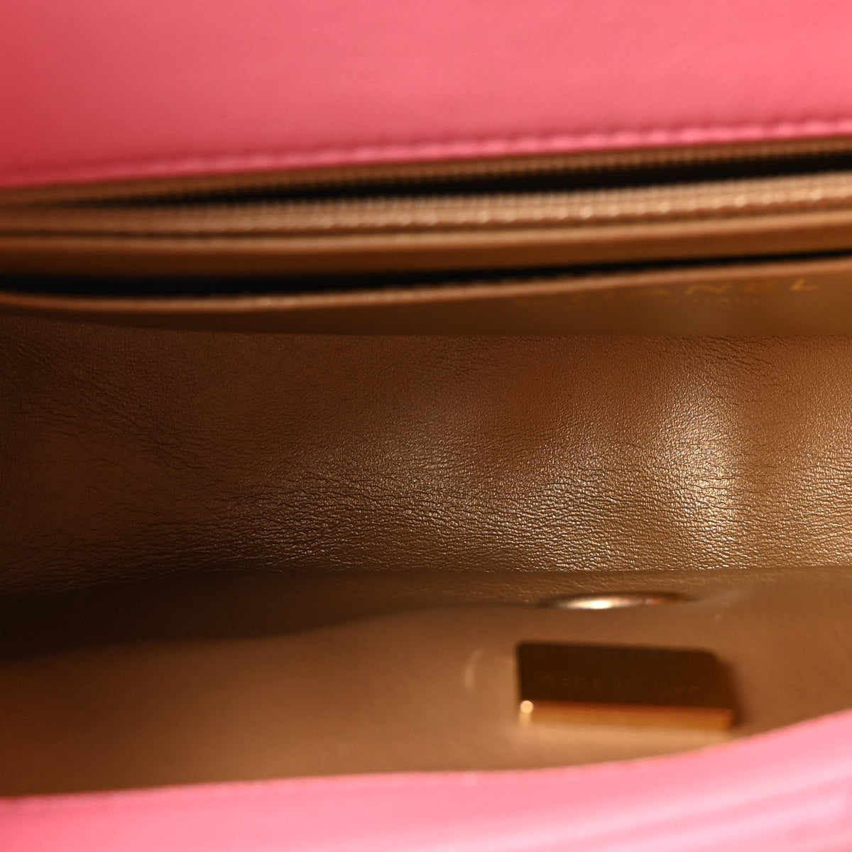 Lambskin Quilted Mini Rectangular Pearl Crush Flap Pink