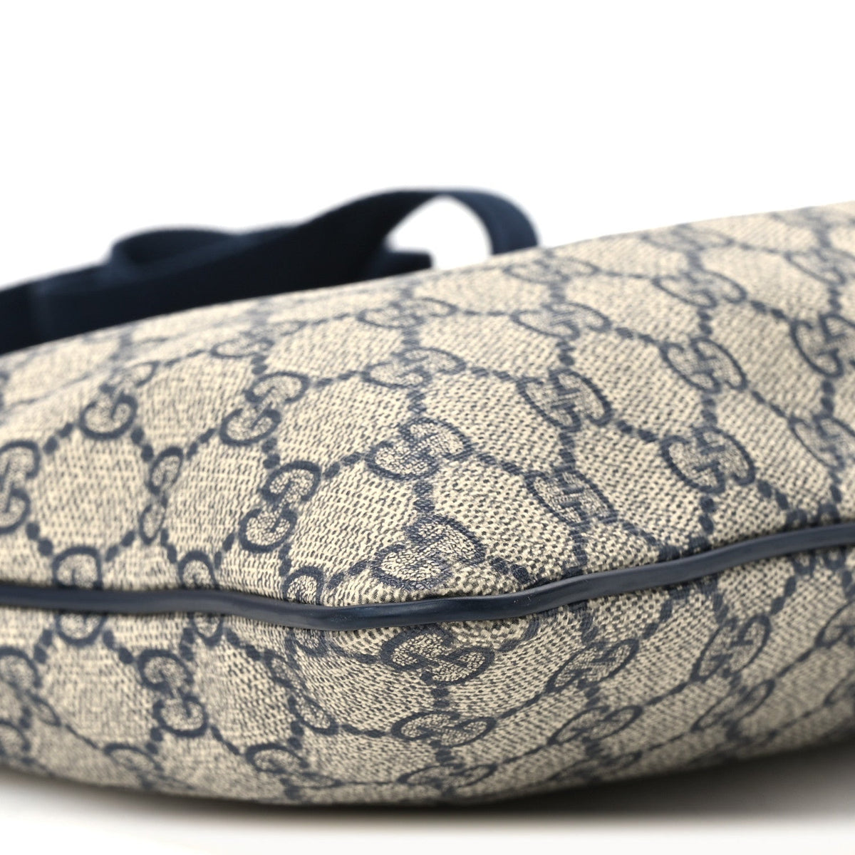 GG Plus Monogram Large Flat Messenger Bag Beige Blue