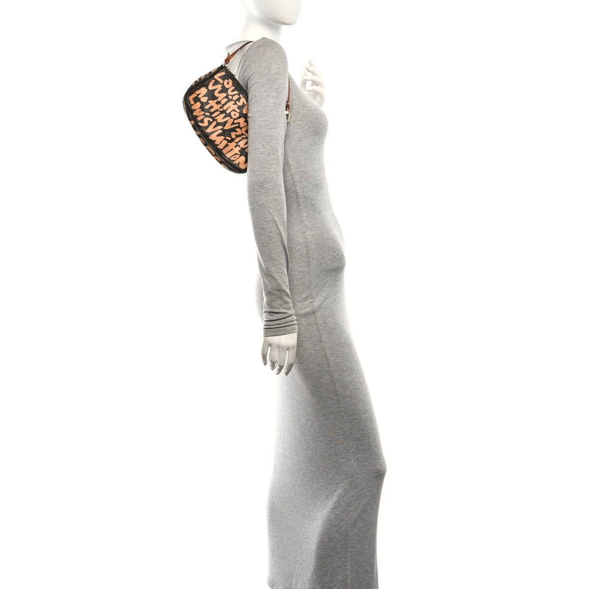 Monogram Graffiti Pochette Accessories Peach