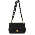 Caviar Quilted Funky Match Mini Flap Black