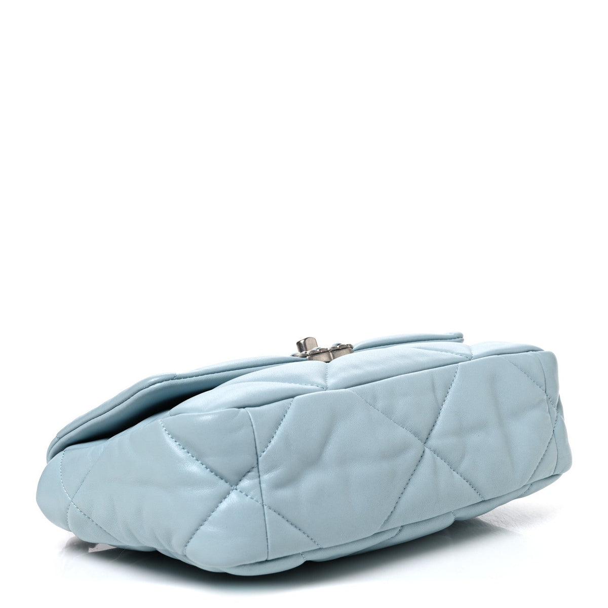 Lambskin Quilted Medium Chanel 19 Flap Light Blue