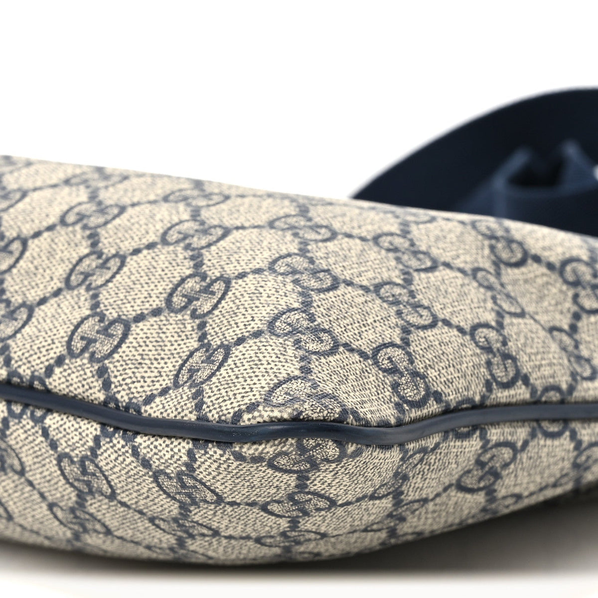 GG Plus Monogram Large Flat Messenger Bag Beige Blue