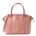 Soft Microguccissima Large Dome Satchel Soft Pink