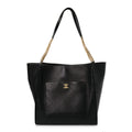 Caviar Stitched Pocket CC Large Tote Black