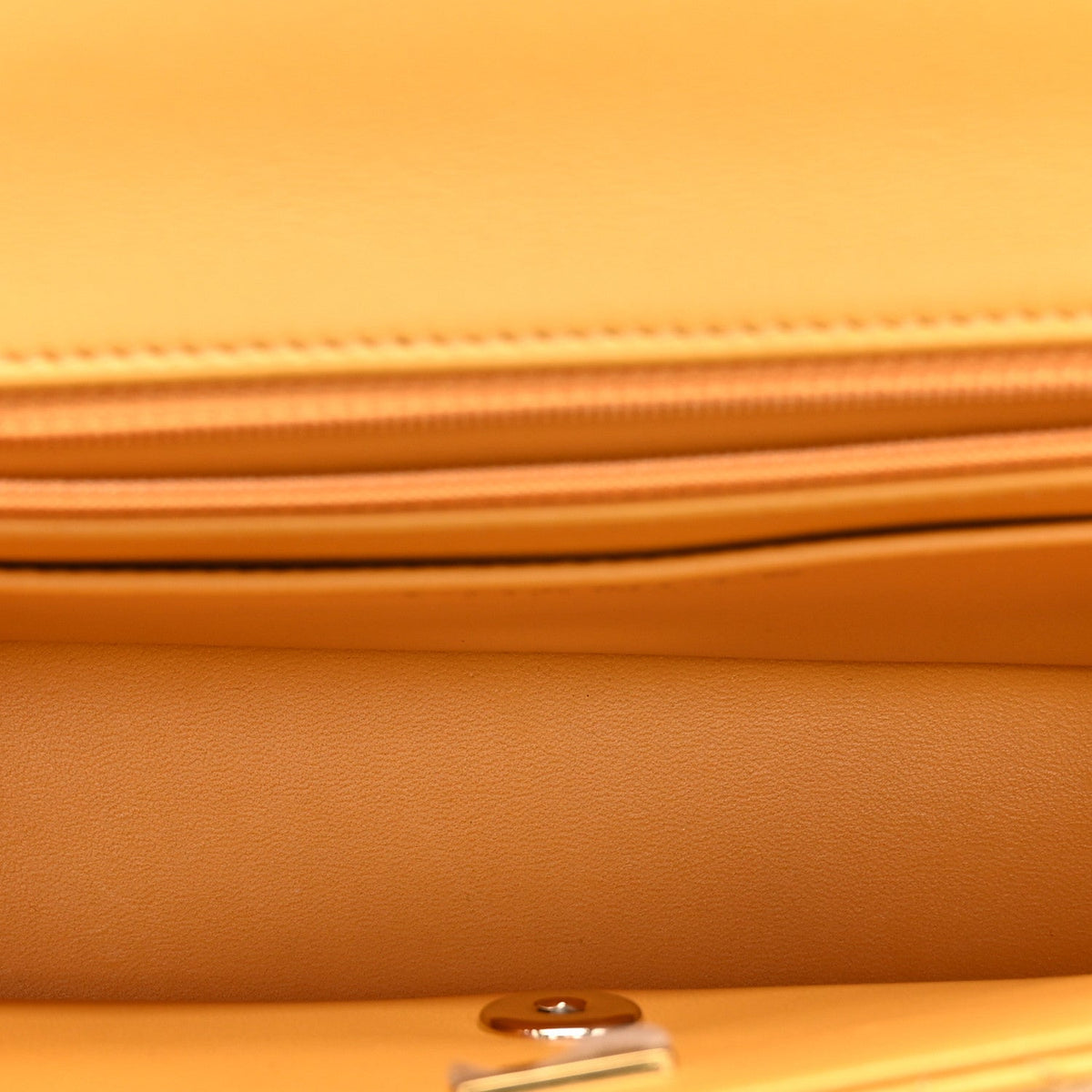 Lambskin Quilted Medium Crystal Top Handle Rectangular Flap Yellow