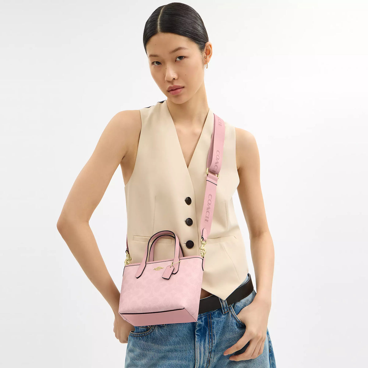 Coach Outlet City Mini Tote Bag In Signature Canvas