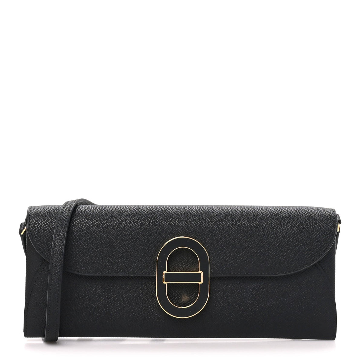 Epsom Enamel Maillon Wallet To Go Black
