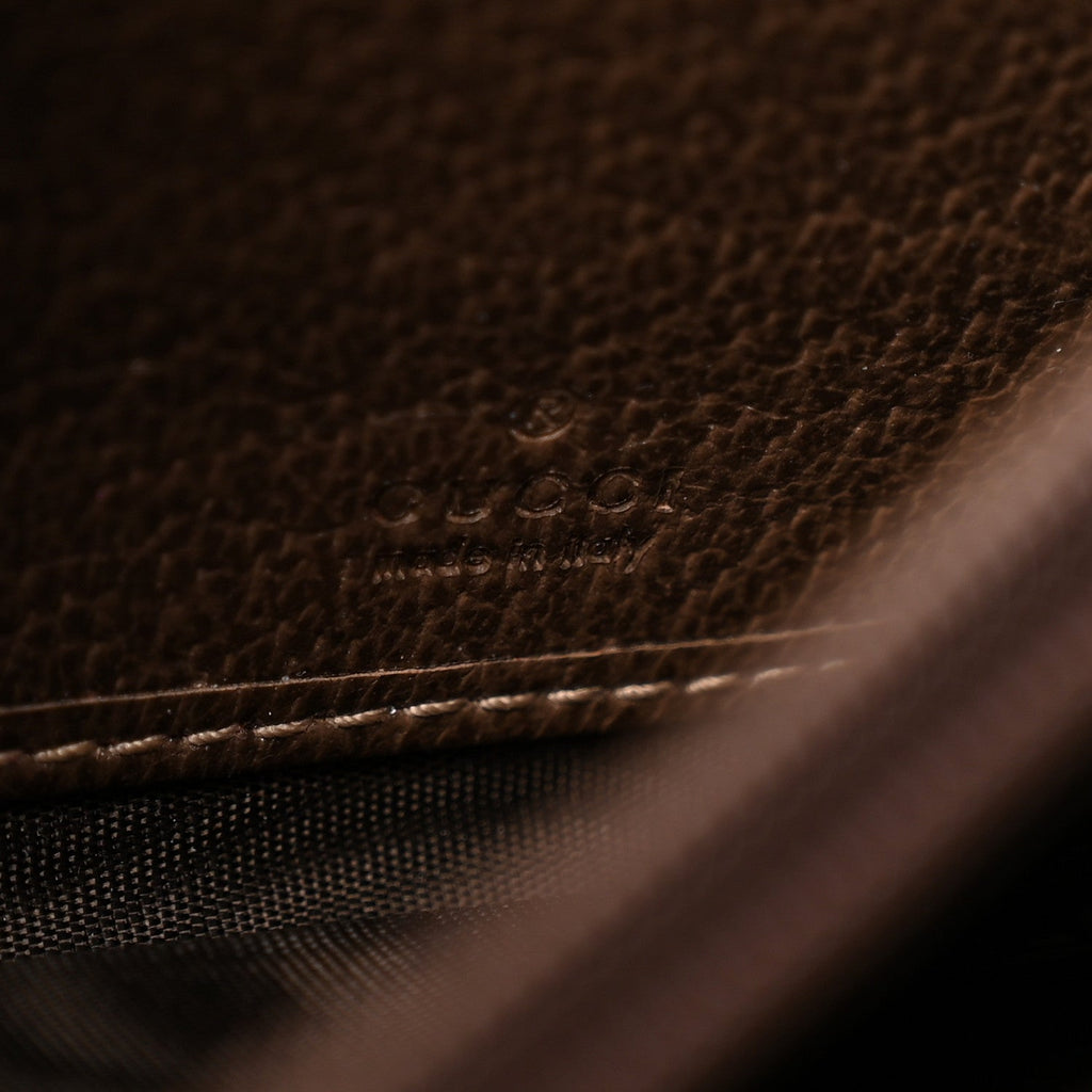 GG Supreme Monogram Web Ophidia Wallet On Chain Brown