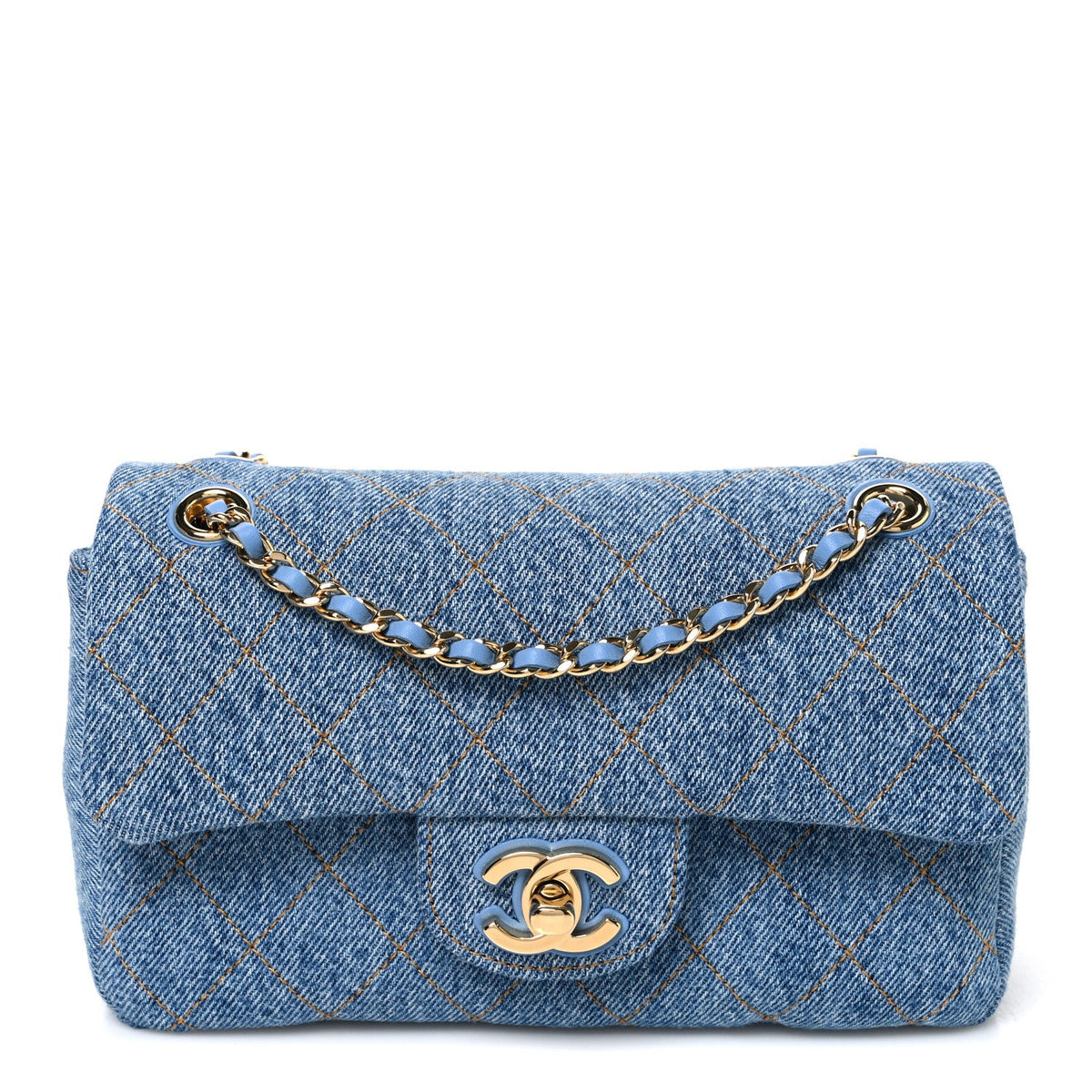 Denim Mini Souplissimo Flap Blue
