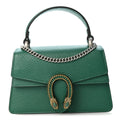 Dollar Calfskin Crystal Mini Dionysus Top Handle Bag Emerald
