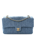 Denim Small Souplissimo Maxi Flap Blue