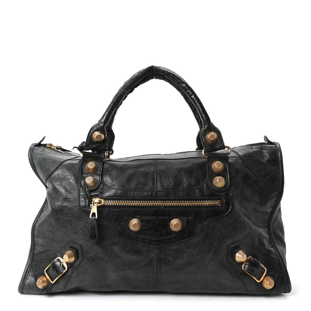 Agneau Giant 21 Gold Hardware Work Black