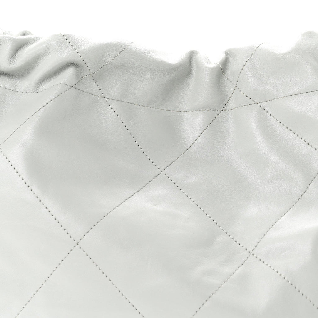 Shiny Calfskin Quilted Small Chanel 22 Light Blue