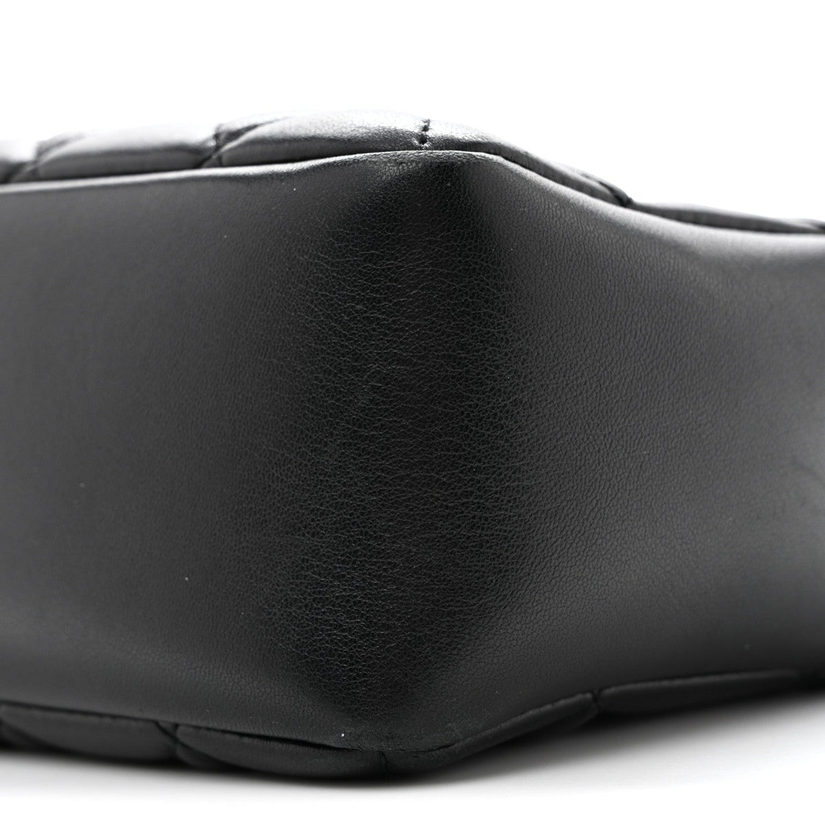 Lambskin Quilted Large Camera Case Black
