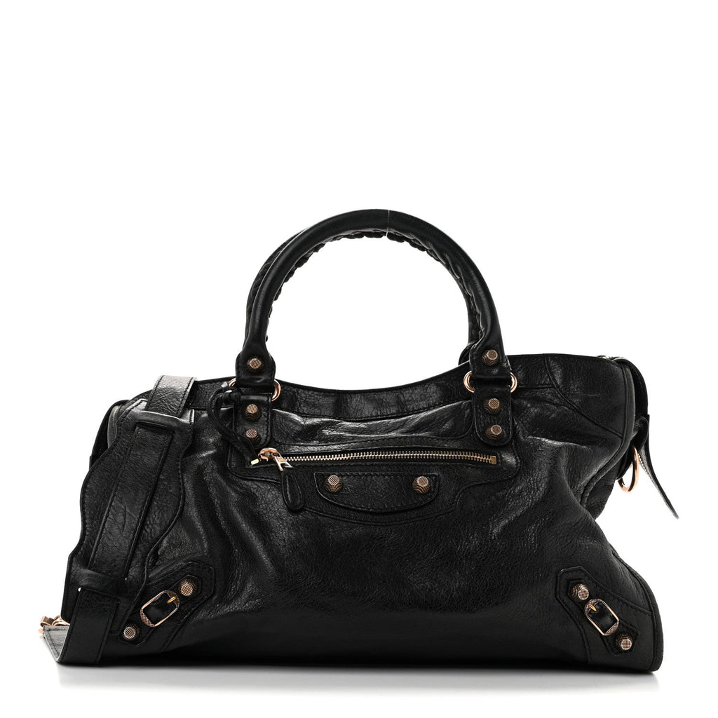 Agneau Giant 12 Rose Gold Hardware City Black