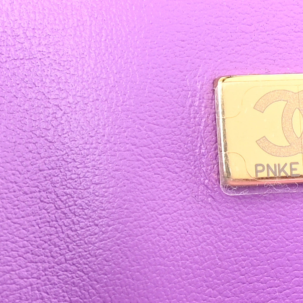 Lambskin Quilted CC In Love Heart Bag Purple