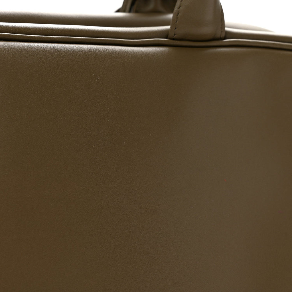 Calfskin Large Perfect Bowling Bag Dark Khaki