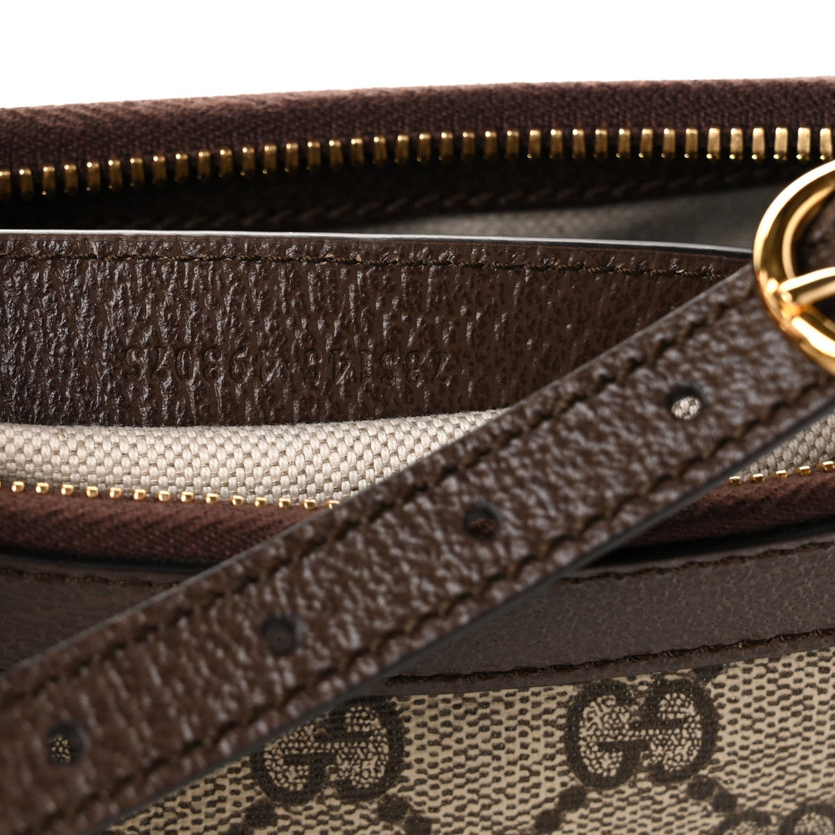 GG Supreme Monogram Textured Dollar Calfskin Small Ophidia Hobo Beige Ebony New Acero
