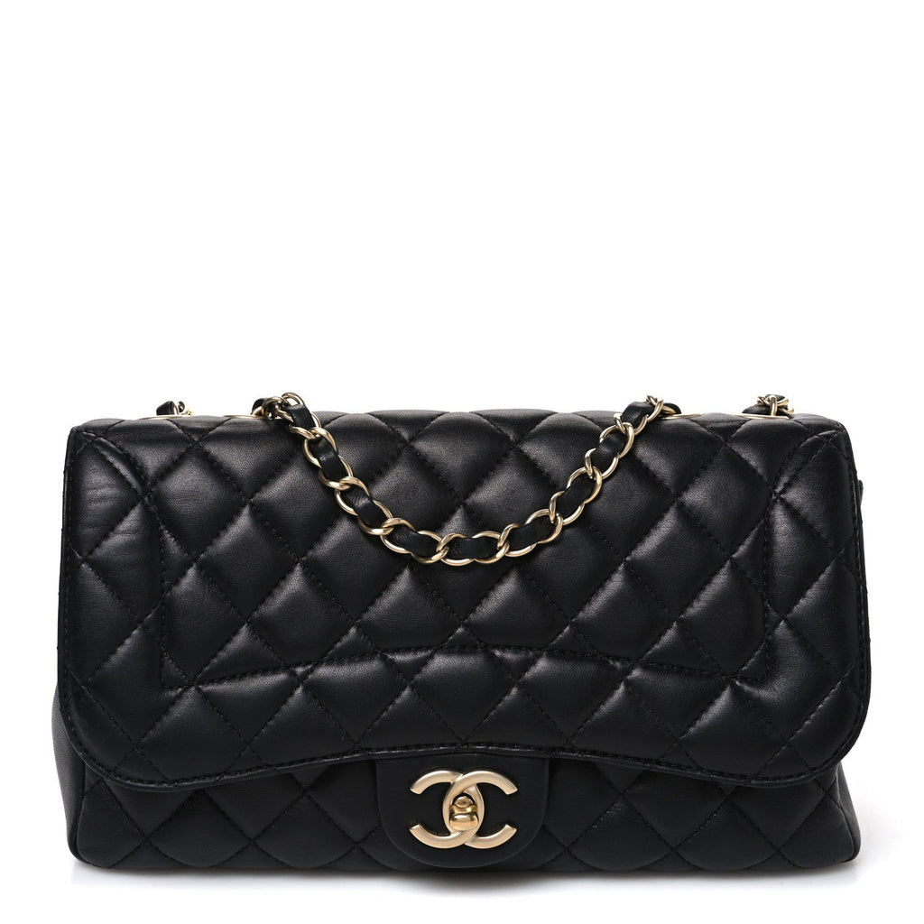 Lambskin Quilted Medium Mademoiselle Chic Flap Black