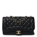 Lambskin Quilted Medium Mademoiselle Chic Flap Black