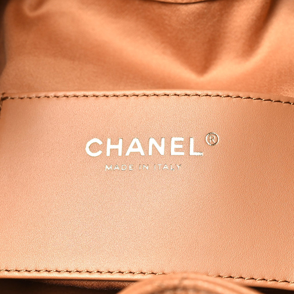 Caviar Quilted Small Chanel 25 Handbag Brown