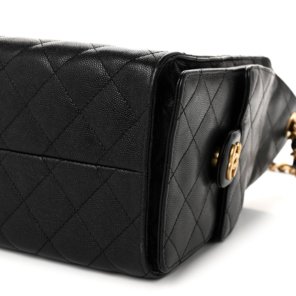 Caviar Quilted Small Chanel 25 Handbag Black