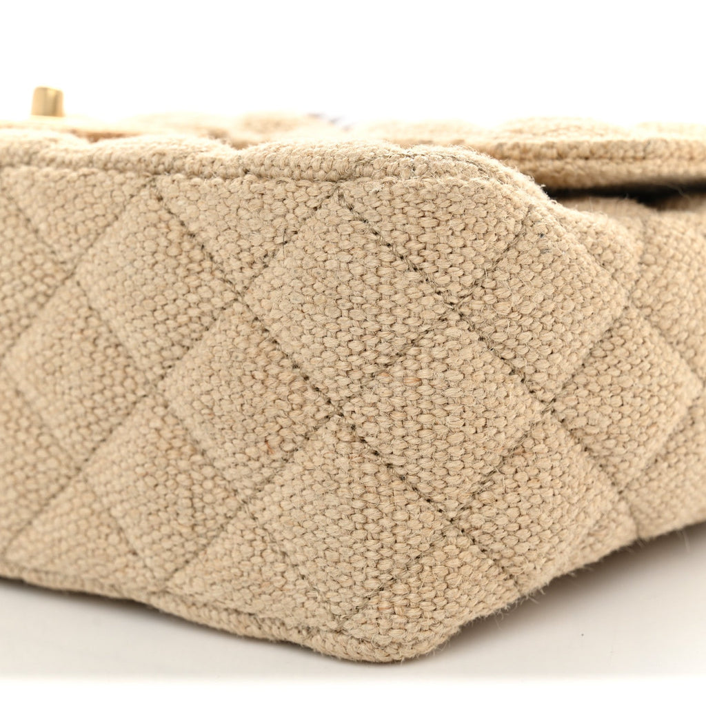 Tweed Raffia Coco Country Jumbo Flap