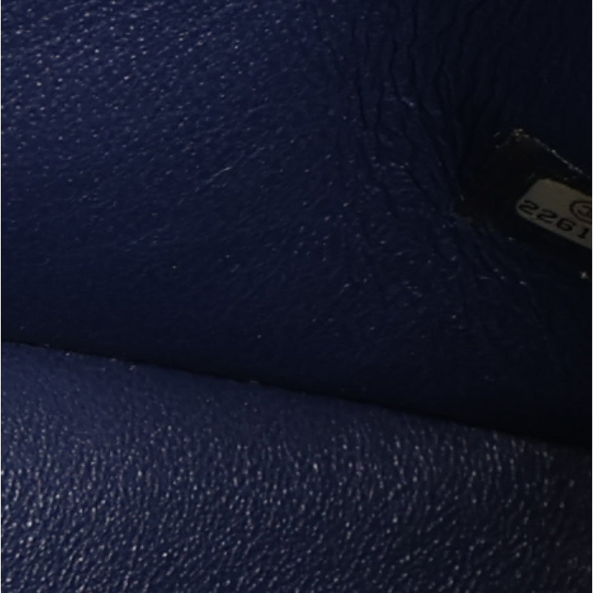 Lambskin Quilted Tri-Color Jumbo Double Flap Blue