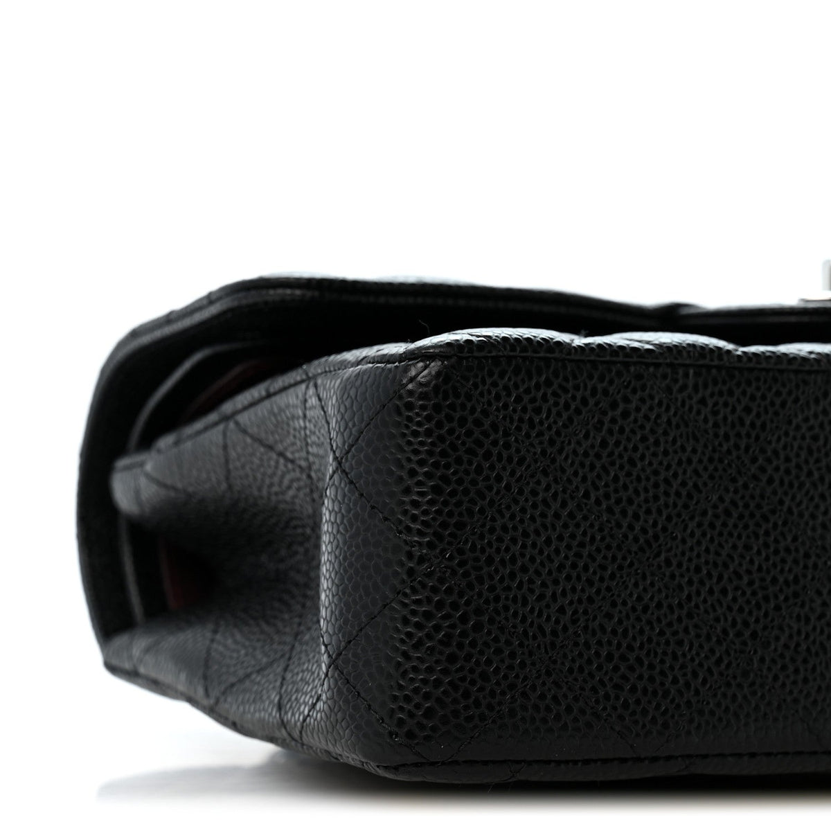 Caviar Quilted Small Double Flap Black
