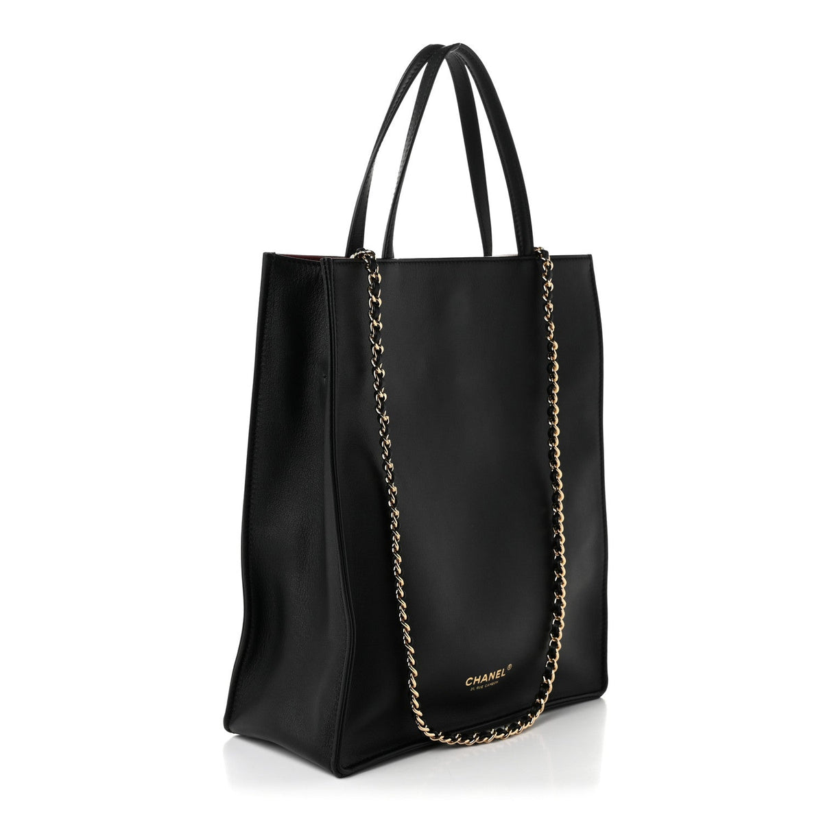 Calfskin Small Shopping Bag Black