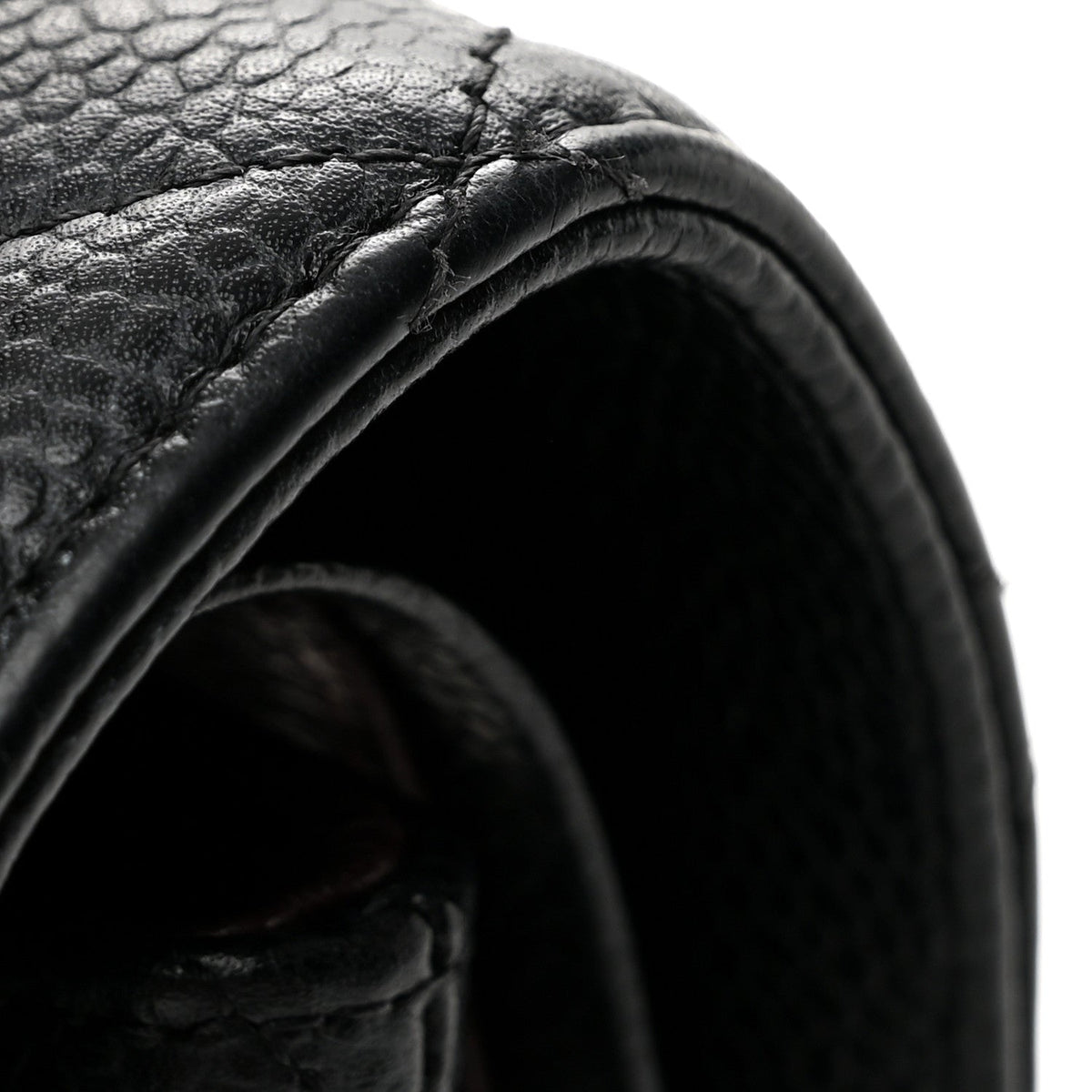 Caviar Quilted Small Double Flap Black