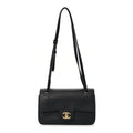 Grained Calfskin Mini Souplissimo Maxi Flap Black