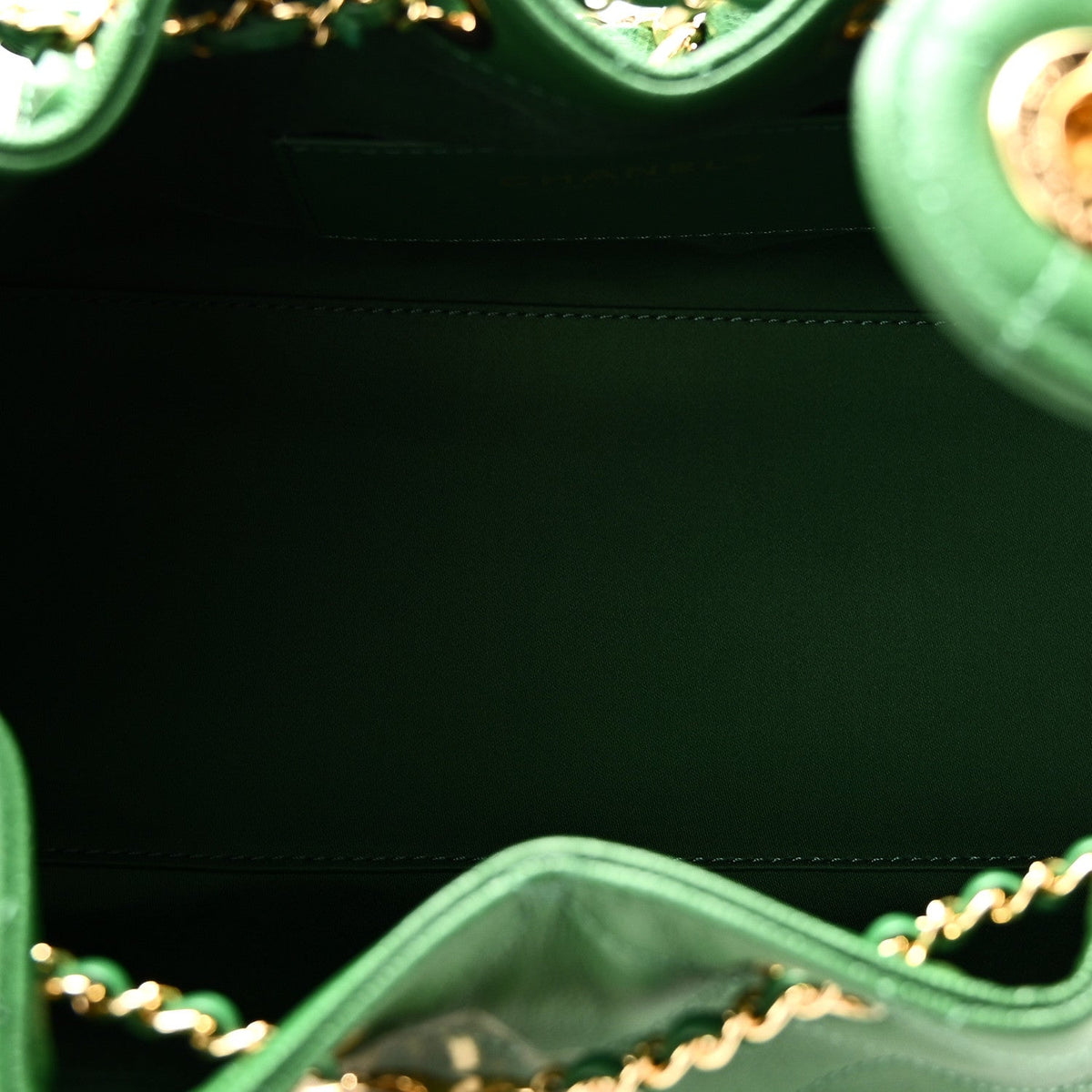 Caviar Quilted Small Chanel 25 Handbag Green