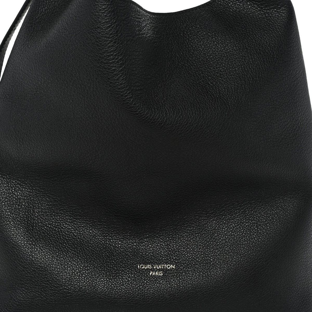 Grained Calfskin Low Key Hobo MM Black