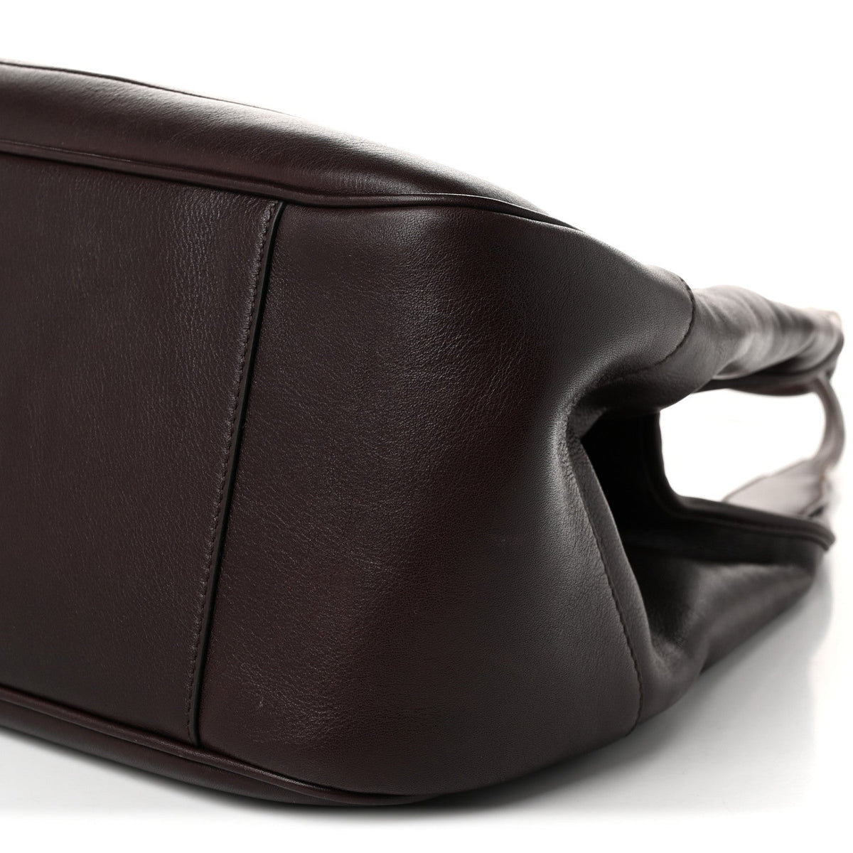 Soft Calfskin Medium Mercato Tote Bag Dark Brown