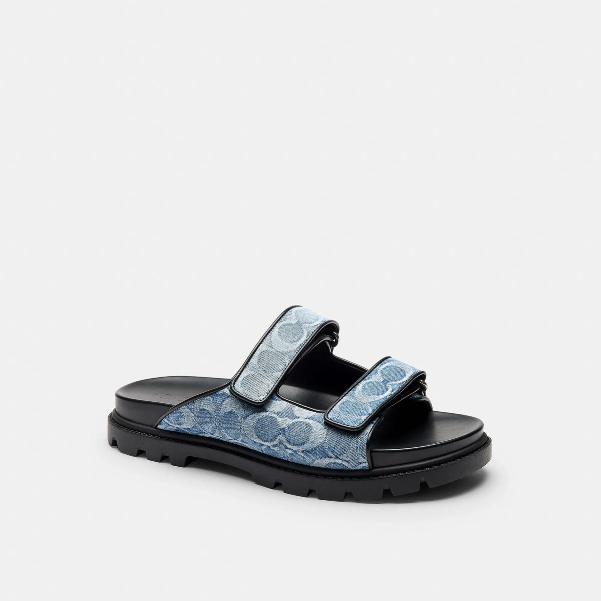Coach Outlet Double Banded Sandal In Signature Denim
