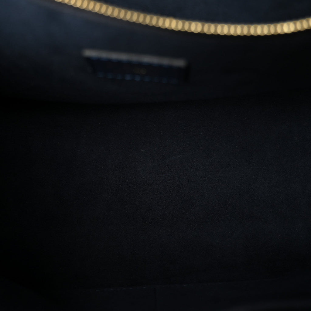 Calfskin Mahina Braided On My Side MM Navy Blue