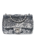 Sequin Mini Rectangular Flap Silver