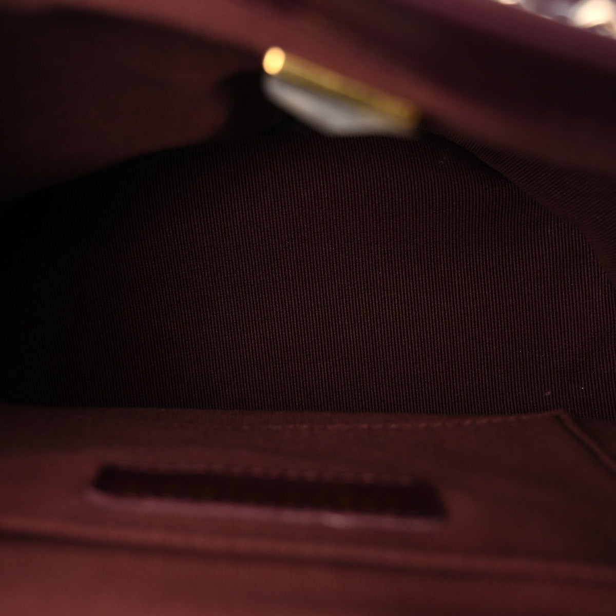 Shiny Caviar Quilted Medium Duma Pockets Drawstring Backpack Dark Burgundy