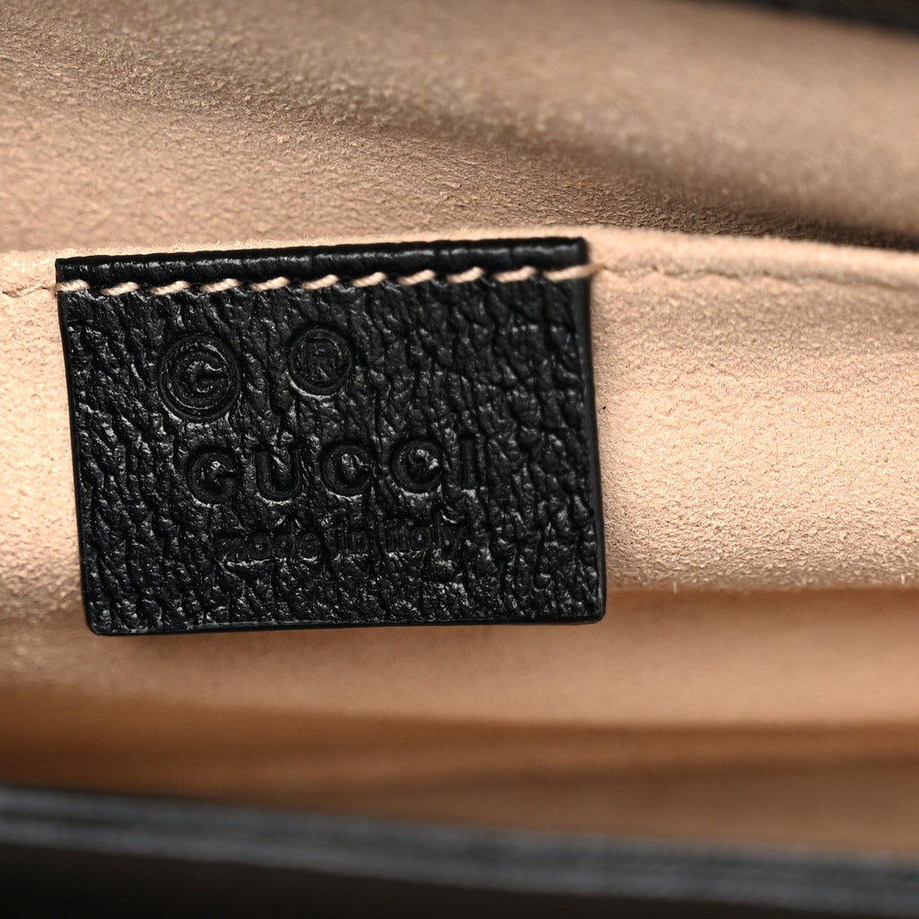 Calfskin GG Web Small Ophidia Chain Shoulder Bag Black