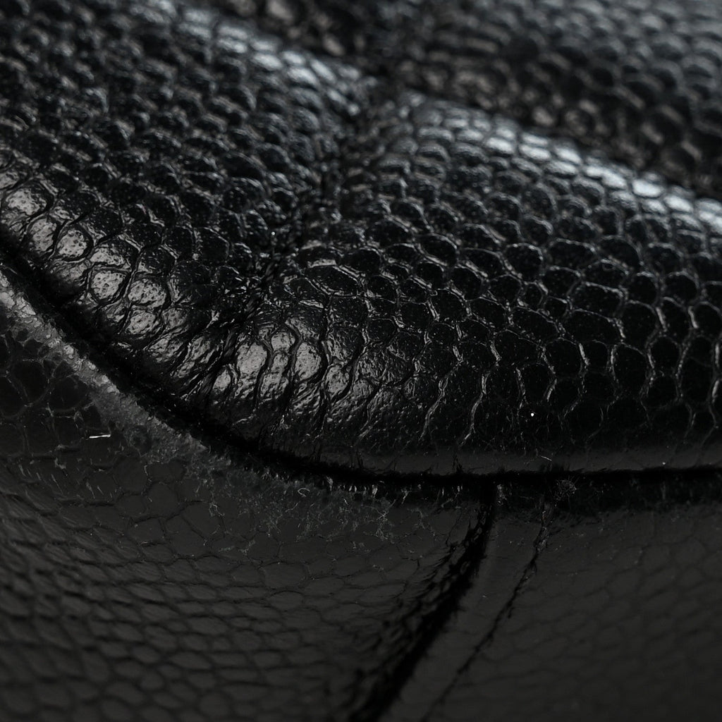 Caviar Quilted Chain Soul Flap Black