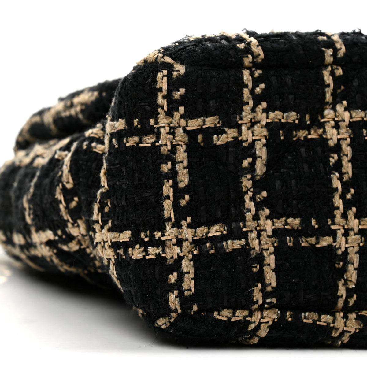 Tweed Quilted Medium Chanel 19 Flap Black Beige