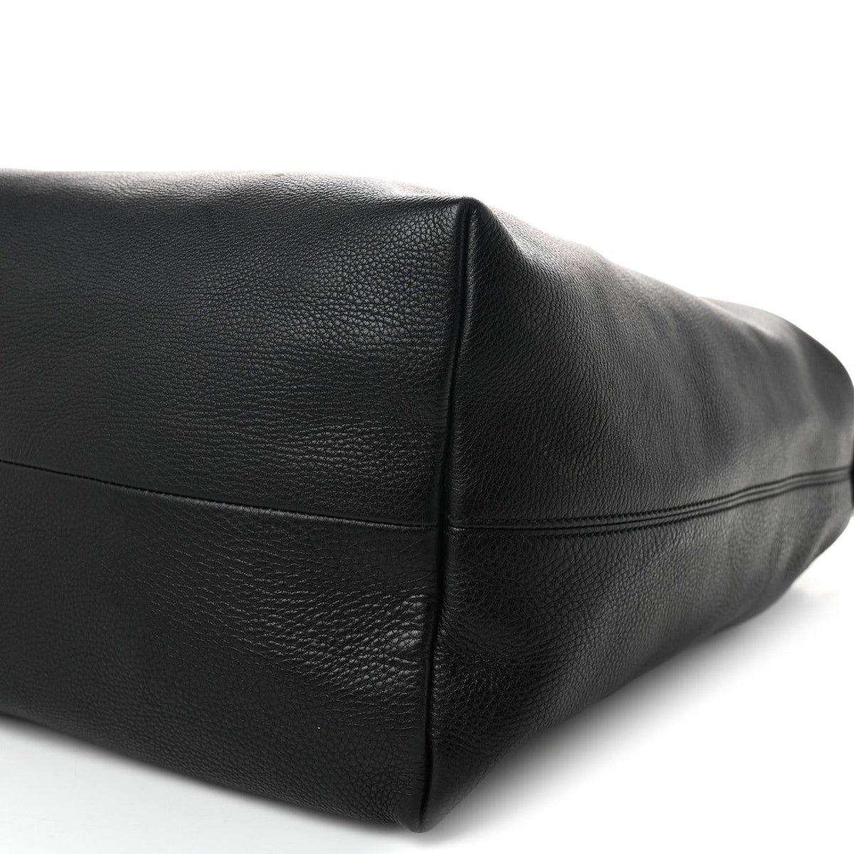 Pebbled Calfskin Large Icon Bit Hobo Black