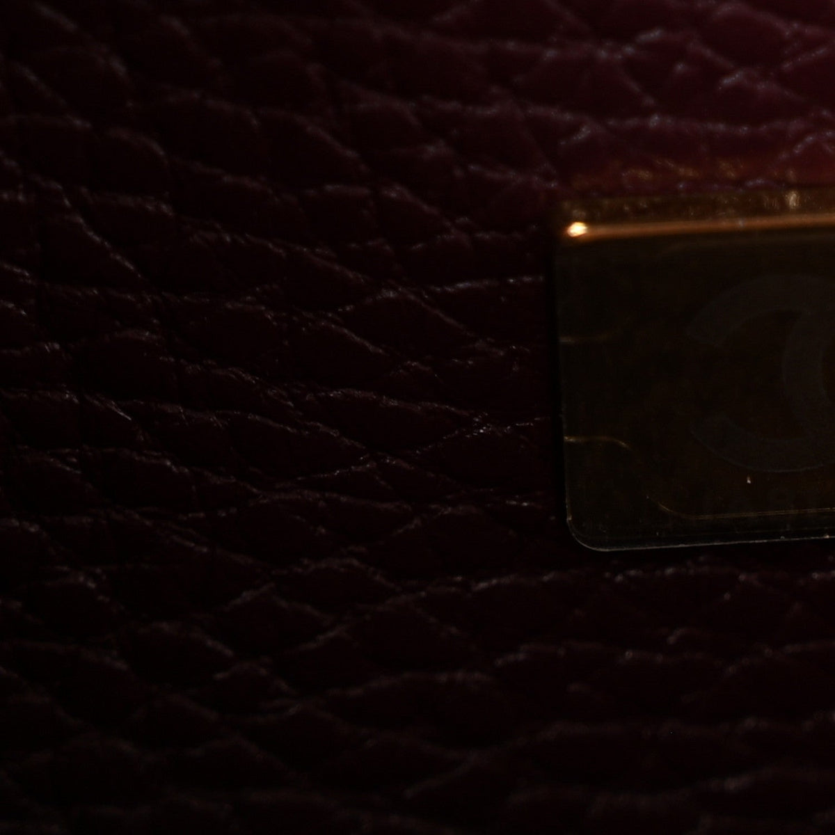 Grained Calfskin Stitched Urban Essentials Small Shopping Bag Burgundy