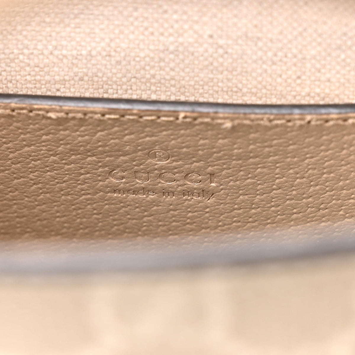 GG Supreme Monogram Textured Dollar Calfskin Mini Retro Interlocking G Tote Bag Beige Mystic White Oatmeal