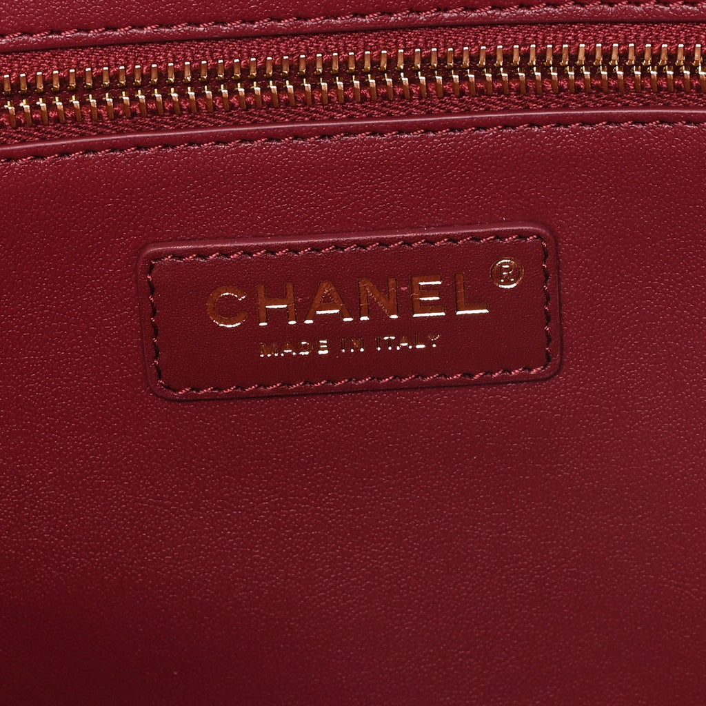 Calfskin Crocodile Embossed Archetype Large Shopping Tote Burgundy Burgundy